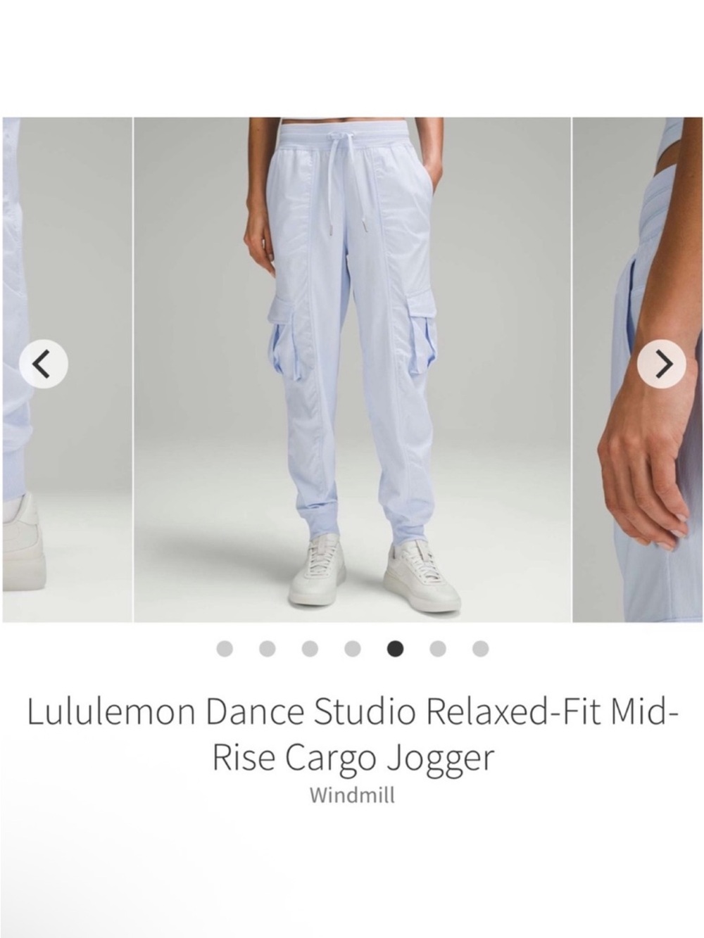 Lululemon Dance Studio Relaxed Fit Mid Rise Cargo Jogger WINDMILL Sz S